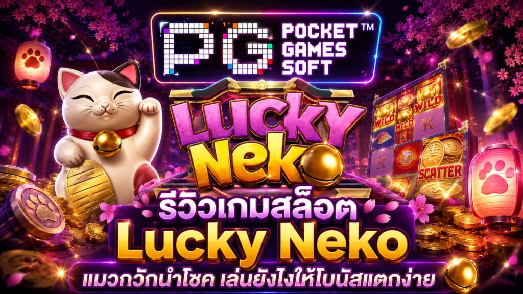 รีวิวเกมสล็อต Lucky Neko แมวกวักนำโชค