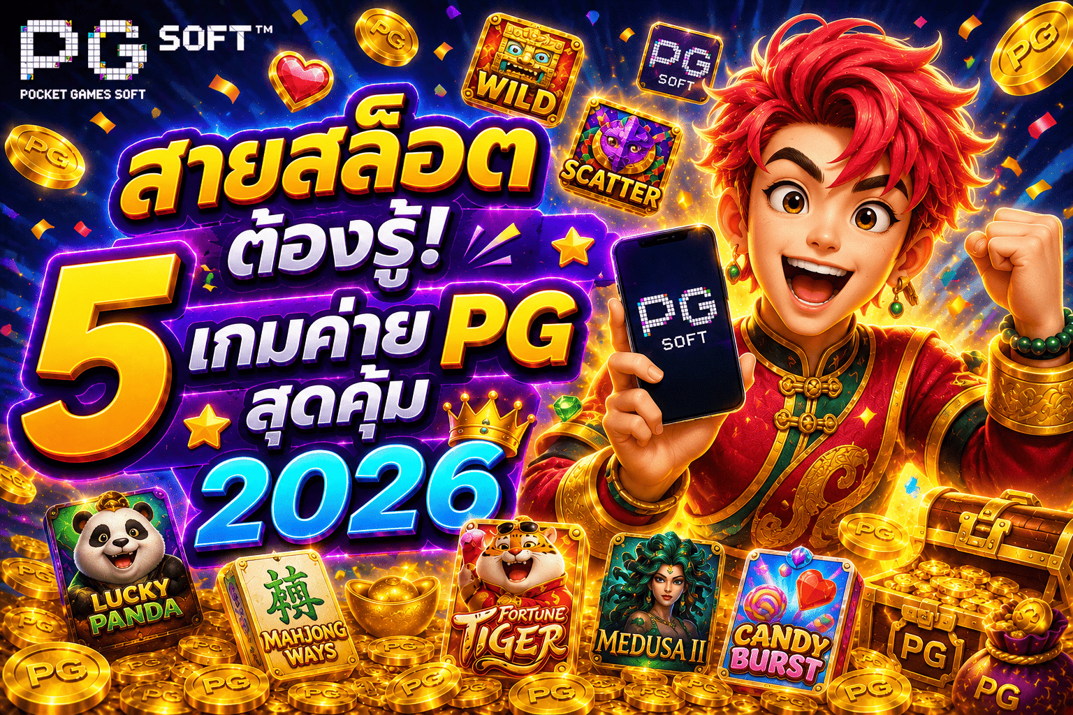 5 เกมค่าย PG สุดคุ้ม 2026