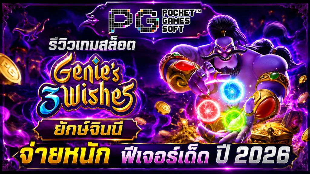 รีวิวเกมสล็อต Genies 3 Wishes ยักษ์จินนี่ จ่ายหนัก